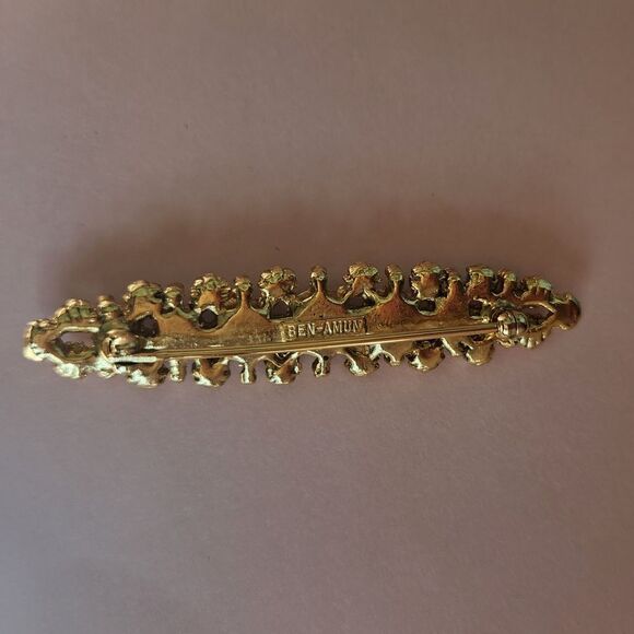BEN-AMUN Vintage Multi-Stone Brooch Pin - Picture 5 of 7